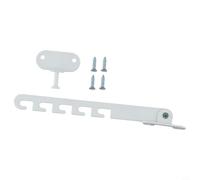 Limiteur d'ouverture de fenêtre avec angle réglable et vis pour fenêtres pliantes, butée de porte en acier carbone blanc ou noir pour fenêtres en bois, PVC, aluminium, métal (blanc)