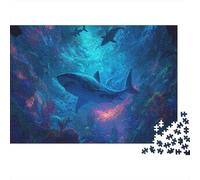 L'immensité de l'océan Cadeau Unique Décoration Intérieure Requins and Various Poissons Jeu ÉduChatif Challenge Toy Adultes & Enfants des 14 Ans 1000pcs (75x50cm)