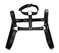 Limmion Harnais Homme Ensemble de bondage Harnais BDSM Fétiche Lanières Harnais gothique réglable Body Chest Harness Hommes Ceintures Clubwear pour soirée Cosplay