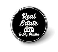 L'immobilier, c'est mon truc ! Broches rondes, boutons élégants, badges sans couture pour revers de manteau châle, accessoires unisexes