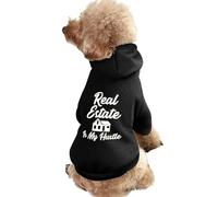 L'immobilier est Mon activité Sweat à Capuche Chaud pour Chien Costume de Chien Mignon Sweat-Shirt Vêtements Confortables pour Animaux de Compagnie M