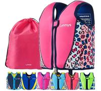 Limmys Gilet de Natation Néoprène Enfant - Flottaison Réglable | Confort toute la journée - Design sûr et durable - Approuvé par les parents - Sac de transport inclus - Haute visibilité