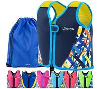 Limmys Gilet de Natation Néoprène Enfant - Flottaison Réglable | Confort toute la journée - Design sûr et durable - Approuvé par les parents - Sac de transport inclus - Haute visibilité