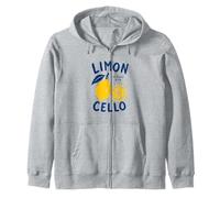 Limon Violoncelle Fun Italian Lemon Retro Italy La Dolce Vita Art Sweat à Capuche