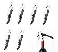 Limonadier, 6 Pièces Tire-Bouchon, Ouvre Bouteille, Sommelier Limonadier Professionnel Ouvre Bouteille de Bière 3 en 1 Couteaux avec Décapsuleur et Coupe-Capsule, Qualité Hôtel et RestaurantC (Noir)