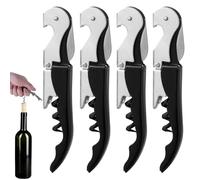 Limonadier Professionnel, Lot De 4 Limonadier Personnalisable Tire Bouchon, 3 En 1 Tire Bouchon Sommelier pour Bouteille De Bière Et De Vin Avec Décapsuleur et Coupe-Capsule