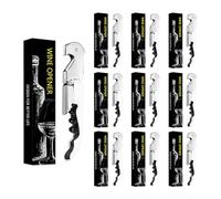 Limonadier Professionnel Serveur Tire Bouchon Professionnel Couteaux de Sommelier en Acier Inoxydable Avec DéCapsuleur et Coupe Capsule (20, Blanc)