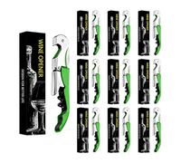 Limonadier Professionnel Serveur Tire Bouchon Professionnel Couteaux de Sommelier en Acier Inoxydable Avec DéCapsuleur et Coupe Capsule (5, Vert)