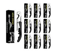 Limonadier Professionnel Serveur Tire Bouchon Professionnel Couteaux de Sommelier en Acier Inoxydable Avec DéCapsuleur et Coupe Capsule (10, Noir)