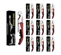 Limonadier Professionnel Serveur Tire Bouchon Professionnel Couteaux de Sommelier en Acier Inoxydable Avec DéCapsuleur et Coupe Capsule (5, Rouge)