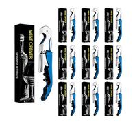 Limonadier Professionnel Serveur Tire Bouchon Professionnel Couteaux de Sommelier en Acier Inoxydable Avec DéCapsuleur et Coupe Capsule (5, Bleu)
