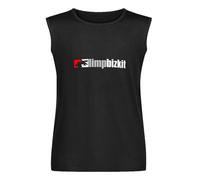 Limp Bizkit Men's Sleeveless T-Shirt Black Graphic Unisex Vests Top Tee Shirt XL