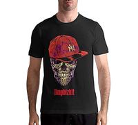 Limp Bizkit T Shirts Men's Tops Short Sleeved Round Neck Cotton Shirt M