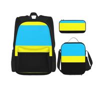 LimPac Flag Sultanate Burongan Sac à dos de voyage élégant, boîte à déjeuner, trousse à crayons, mignon, anti-eau, solide, léger, noir, taille unique, Noir , Taille unique