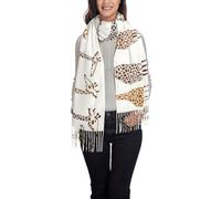 LimPac Foulard d'hiver tendance en cachemire avec girafes amusantes pour femme - 198,1 x 71,1 cm - Taille unique, Girafes mignonnes et amusantes, taille unique