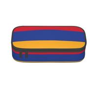 LimPac Grande trousse à crayons avec drapeau de l'Arménie - Grande capacité - Pour le bureau, l'université, le maquillage, Noir , Taille unique, Art Eeco