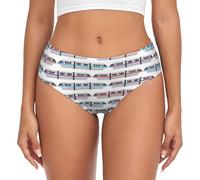 LimPac Monorail Train Imprimer Sous-vêtements Femme Culotte Doux Respirant Stretch Culotte Grande Taille Disponibilité, noir, Small