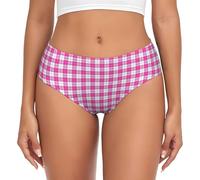 LimPac Sous-vêtements pour femmes à imprimé écossais rouge, slip extensible doux et respirant, grande taille disponibilité, noir, Medium