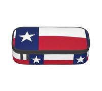 LimPac Trousse à crayons de grande capacité avec fermeture éclair Motif drapeau de l'État du Texas