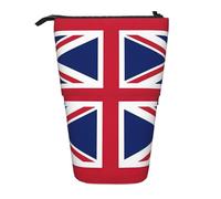 LimPac Trousse télescopique avec drapeau du Royaume-Uni, trousse de fournitures PA, joli organisateur de maquillage de bureau, Noir , Taille unique, Art Eeco