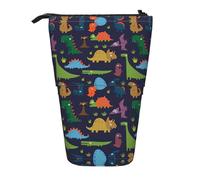 LimPac Trousse télescopique en forme de feuille de palmier de dinosaure, trousse de fournitures de PA, joli organisateur de maquillage, Noir , Taille unique, Art Eeco