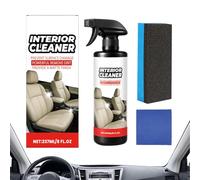 Limpiador De Automóviles Interiores: Spray Para Limpiador Interno Del Automóvil, Removedor Manchas Para El Asiento Carreras Con Tela Y Esponja, Agente De Limpieza Automotriz 237 Ml Paraa La Puerta De