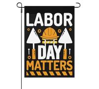 L'Importance De La Fête Du Travail Bannière Avec Œillets Drapeau De Jardin Double Face Drapeau De Cour Pour Fêtes Toutes Les Saisons Dortoirs 30X45cm