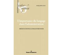 L'importance du langage dans l'administratif Méditations luhmaniennes - Philippe Eon - Hermann - broché - Essai