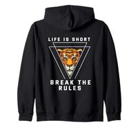 L'imprimé « Life is Short Break The Rules » Sweat à Capuche