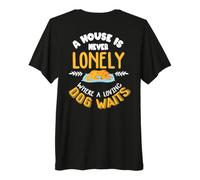 L'imprimé sur Le Dos est jamais Long où Les Chiens adorent T-Shirt Haut de Gamme