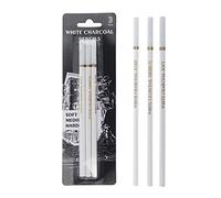 Limtula 3 pièces/paquet ensemble de de charbon de bois blancs professionnels croquis surbrillance blanc pour dessin esquisse ombrage mélange croquis pour artistes adultes dessin