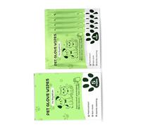 Limtula 5 Paires De Gants Nettoyage Portables pour Chiens Et Chats Formules Non Irritantes Élimine Les Odeurs Taches Lingettes Bain Animaux Compagnie Un Usage Quotidien Gants D'hygiène