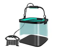 Limtula 8/13L Bodet Pliant Pliant Main Transporter Le Poisson Seau Résistant À l'eau Résistante À Camping Extérieur Récipient d'eau avec Corde Accessoire Pêche Extérieure
