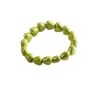 Limtula à bijoux en forme de cœur poli, matériaux mixtes, env 8 cm de diamètre pour un quotidien, tenue de w nd, accent attrayant, bijoux en forme de cœur, accessoire de poignet, perles de
