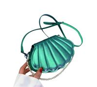 Limtula à main en chaîne de perles pour femmes, à main en forme de coquille, à bandoulière en PU pour femmes, en chaîne de perles, en forme de coquille, à bandoulière en