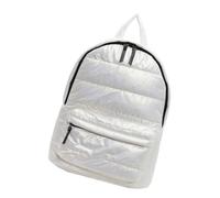 Limtula à matelassé métallique brillant moderne, Beige | à bandoulière d ' école de capacité avec intérieur rembourré et spacieux pour les voyages des femmes,