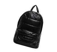 Limtula à matelassé métallique brillant moderne, Black | à bandoulière d ' école de capacité avec intérieur rembourré et spacieux pour les voyages des femmes,