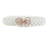 Limtula Accessoire de taille réglable élégant avec perles élégantes avec strass Accent Ceinture élégante en métal, taille unique, Comme décrit, Comme décrit.