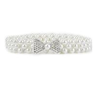 Limtula Accessoire de taille réglable élégant avec perles élégantes avec strass Accent Ceinture élégante en métal, taille unique, Comme décrit, Comme décrit.