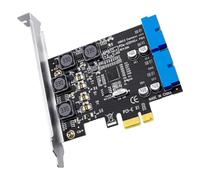 Limtula Adaptateur De Carte D'extension PCIE USB3.0 4 Ports Systèmes D'exploitation pour Ordinateur Bureau Accessoires Carte Extension USB du Panneau