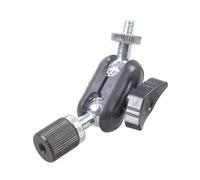 Limtula Adaptateur miniature à tête sphérique avec vis de 6,35 mm pour trépied, téléphone, support de téléphone à LED, design compact, adaptateur de construction en alliage d'aluminium