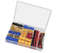 Limtula Assortiment de connecteurs de Fils en Silicone avec Corps de fiche XT30 / 90 EC3 / 5 T, bornes dorées, Gaine thermorétractable pour Les tâches d ' Assemblage de Batterie
