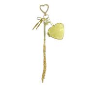 Limtula Bagues de sac à lèvres avec pendentif miroir en acier inoxydable antirouille pour tous les jours, porte-clés en acier essentiel, organiseur de poche en maille pour clés, cosmétiques, transport
