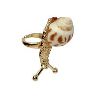 Limtula Bagues en coquillage d'escargot avec motifs de coquillage naturel, bijoux tendance pour les styles de station balnéaire et les styles de villégiature de tous les jours