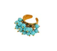 Limtula Bagues enveloppées artisanalement avec des perles de cristaux et des perles naturelles pour un usage quotidien, bagues en pierre de cristaux