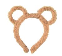 Limtula Bandeau d'hiver épais en peluche pour femme avec oreilles d'ours et oreilles d'ours - Bandeau bandana pour cheveux épais - Noir, marron
