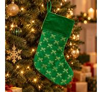Limtula Bas de Noël avec manchette ouverte et imprimé ruban | Tissu en polyester épais, boucle d ' affichage intégrée, ruban imprimé, manchette ouverte pour cadeaux et décoration