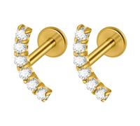 Limtula Bijoux de perçage de lèvres en métal résistant allergies avec ajustement sécurisé et décors de pierres précieuses élégants anneaux de nez de labret en métal G23 hautement alternatifs