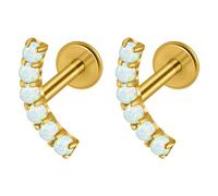 Limtula Bijoux de perçage de lèvres en métal résistant allergies avec ajustement sécurisé et décors de pierres précieuses élégants anneaux de nez de labret en métal G23 hautement alternatifs