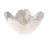 Limtula Bol de rangement en céramique en forme de 2 pétales, gain de place, décoration pour bijoux et essentiels, plateau de rangement polyvalent en céramique, motif floral